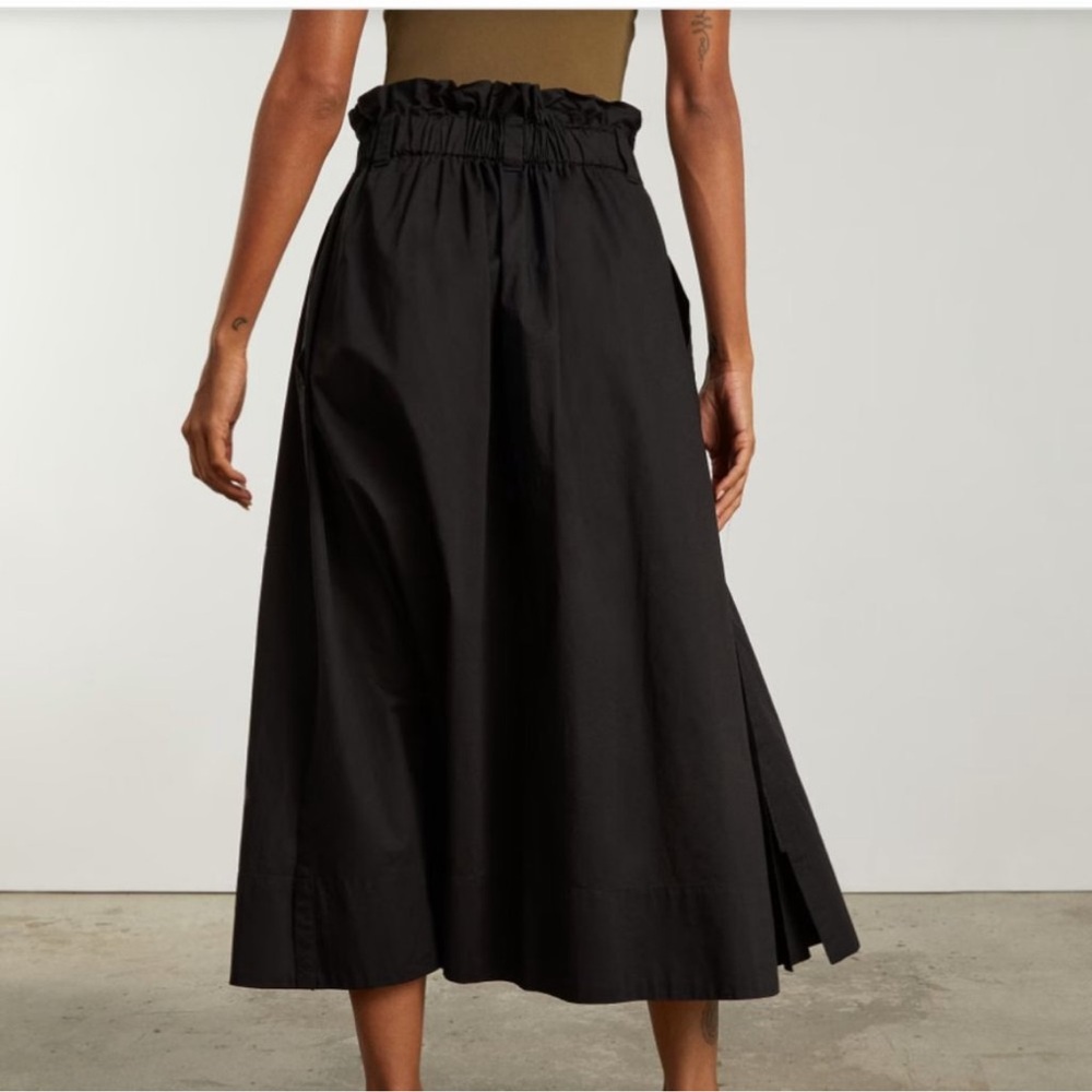 Everlane The Easy Button-Front Skirt in Black - Picture 3 of 11